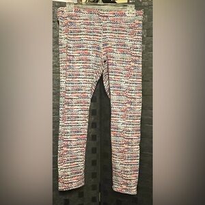 American Eagle High Rise Womens Multicolor Leggings Size L Pattern
